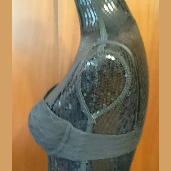 Victoria's Secret Black Lace Overlay Bra 34B - Picture 4 of 6